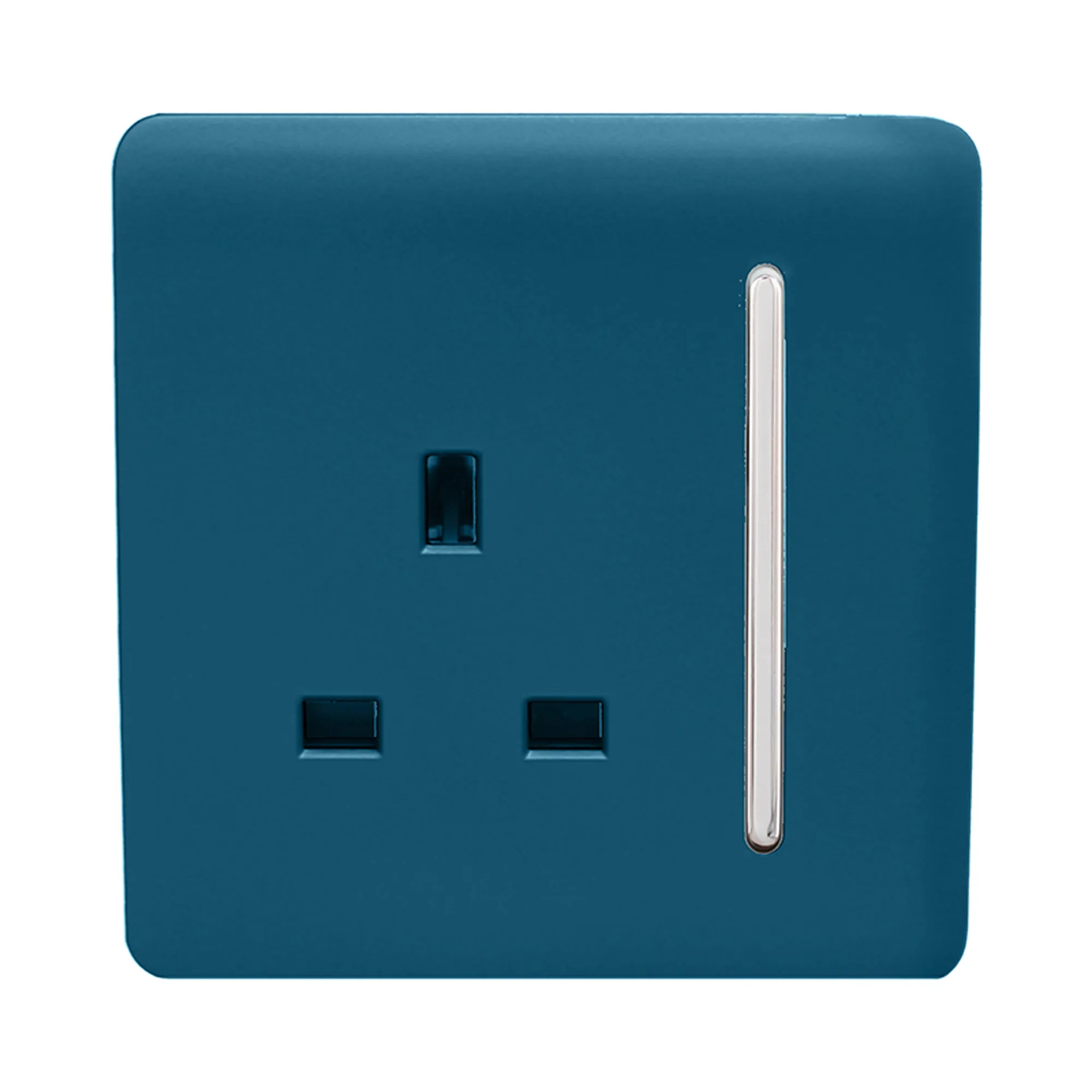 1 Gang 13Amp Switched Single Socket Midnight Blue